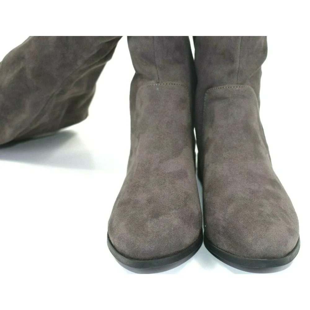 Charlotte Russe Women's Gray Knee High Boots Size 8 with Box